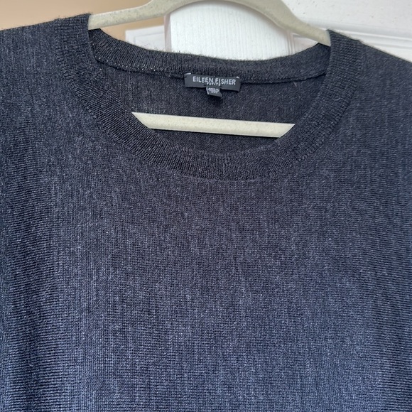 Eileen Fisher Merino Wool Sweater Dolman Sleeve Dark Gray Size Petite Medium - Picture 5 of 10